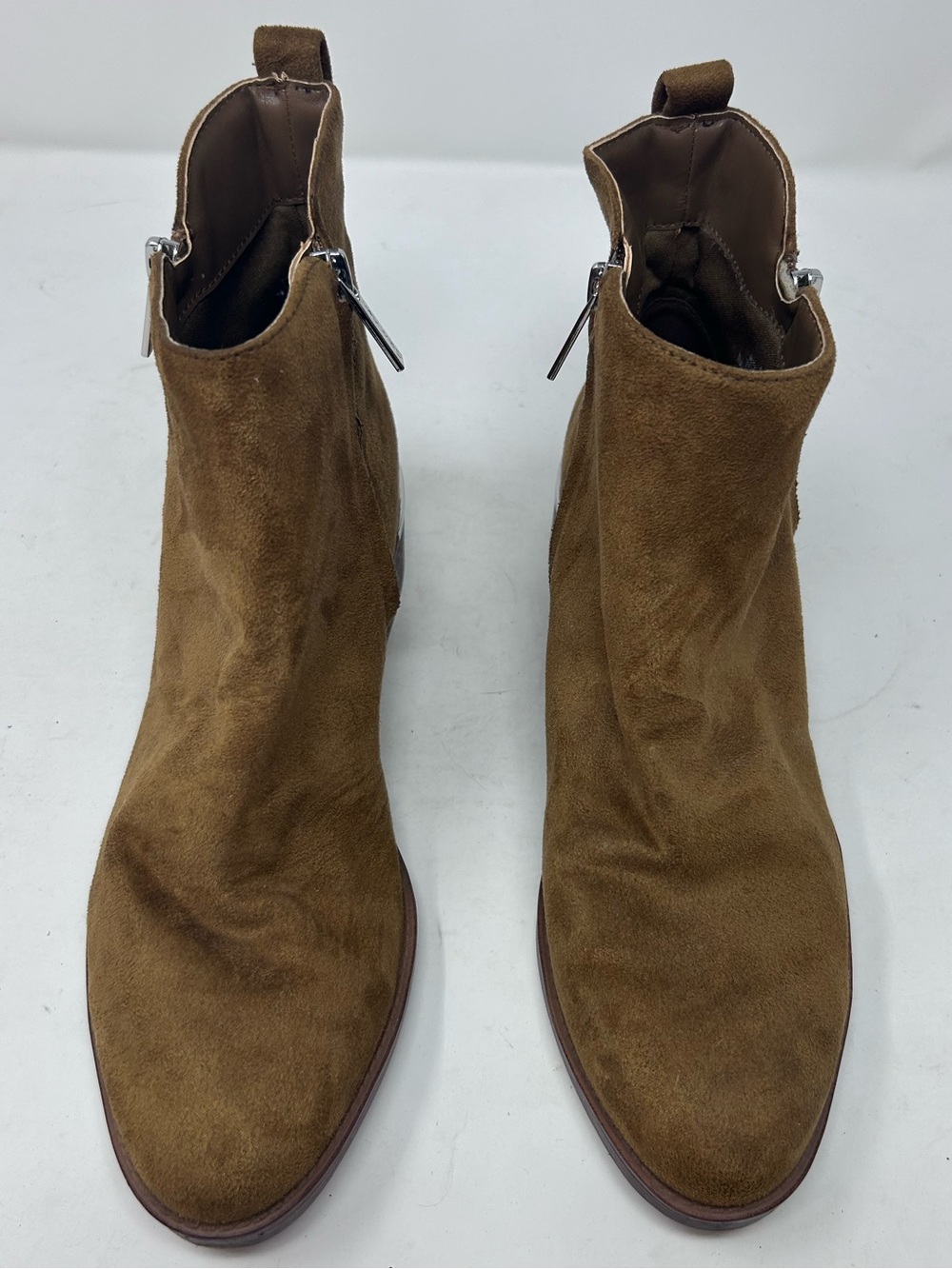 Calvin Klein Women's Deniece Ankle Boot - Suede - Dark Natural - Size 9 M - Picture 2 of 6